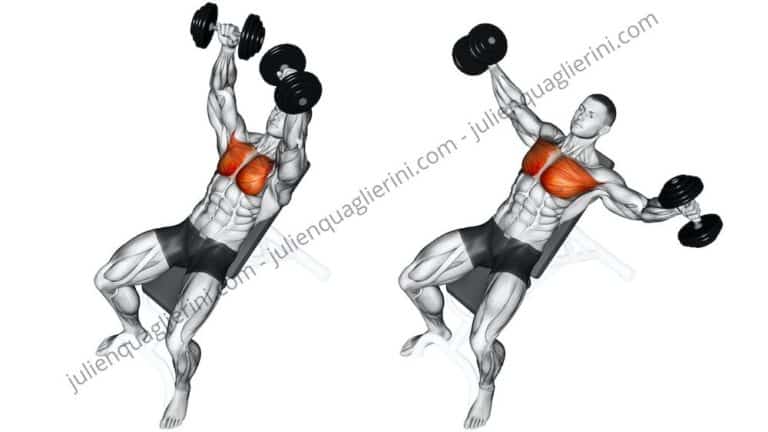 How to do the inclined split with dumbbells?