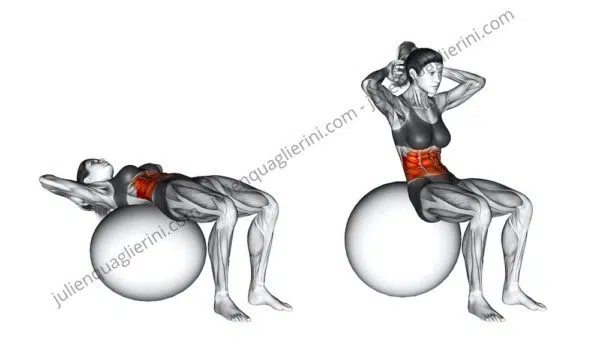 Swiss ball crunch: How to succeed in this bodybuilding exercise?