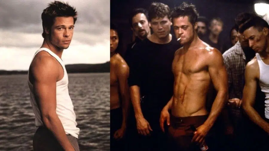 Brad Pitt's physical transformation for Fight Club