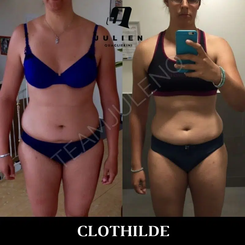 Clothilde fat loss transformation