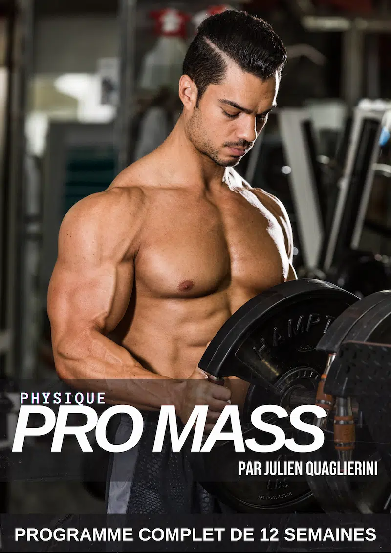 The cover of the bodybuilding program Physique Pro Mass of the sports coach Julien Quaglierini